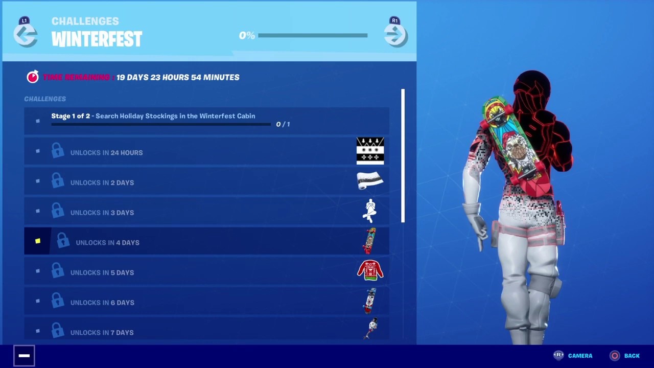 Fortnite Winterfest Challenges And Rewards Daily Rewards ...