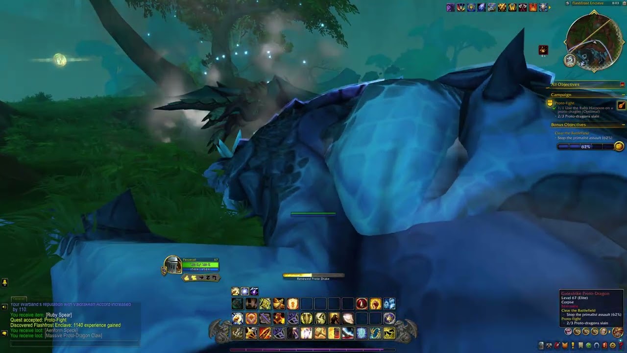 "Proto-Fight" Quest - The Waking Shores - World Of Warcraft