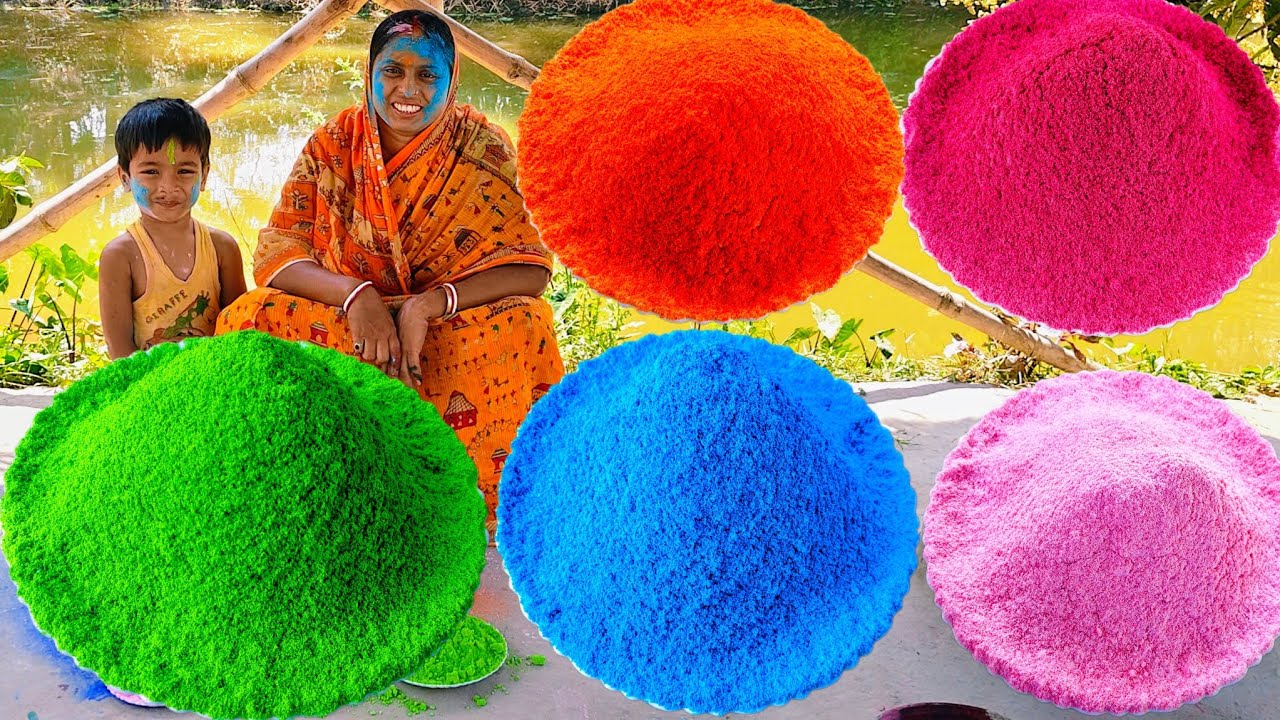মাত্র ৫ মিনিটে বাড়িতে খুবসহজে হোলি স্পেশাল আবির রং বানিয়ে ফেলুন কোনরকম কেমিক্যাল ছাড়া|holi colours