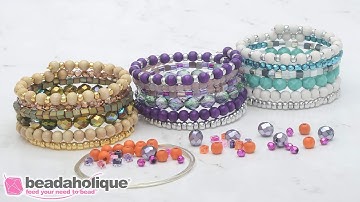 How to Make the Stacked Memory Wire Bracelet Kits by Beadaholique