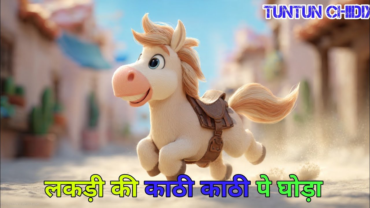 लकड़ी की काठी काठी पे घोड़ा 🐴 | Hindi Baby Song