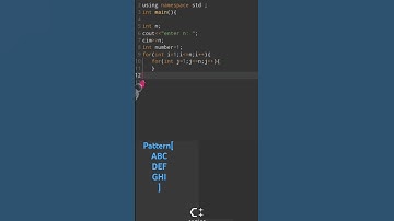 Pattern print in c++programming.