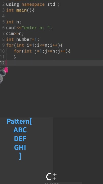 Pattern print in c++programming. - YouTube