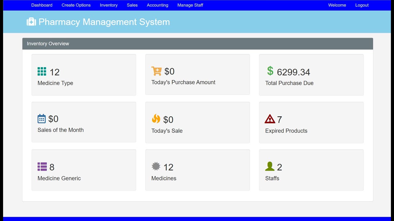 Pharmacy Management PHP Project - YouTube