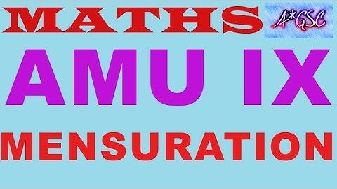 MENSURATION/MATHEMATICS/IX AMU & JMI ADMISSION TEST