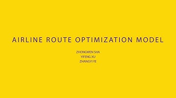 Airline Route Optimization Model Pitch