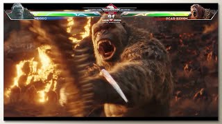 Godzilla \& Kong vs Scar King with Healthbars | GxK 2: TNE (Trailer) | Concept Game UI
