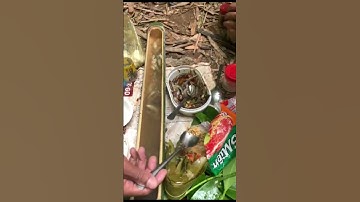 Cá suối nướng ống tre #cuocsongthuongngay #yngernie #canuongongtre