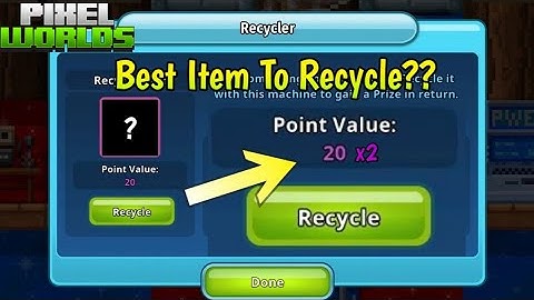 BE PREPARED! Another Good Item To RECYCLE!😱 Better Than Basic Clothes Pack!? | Pixel Worlds