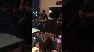 Luke Bryan performs "What Makes You Country" at the UMG Suite during CRS 2018