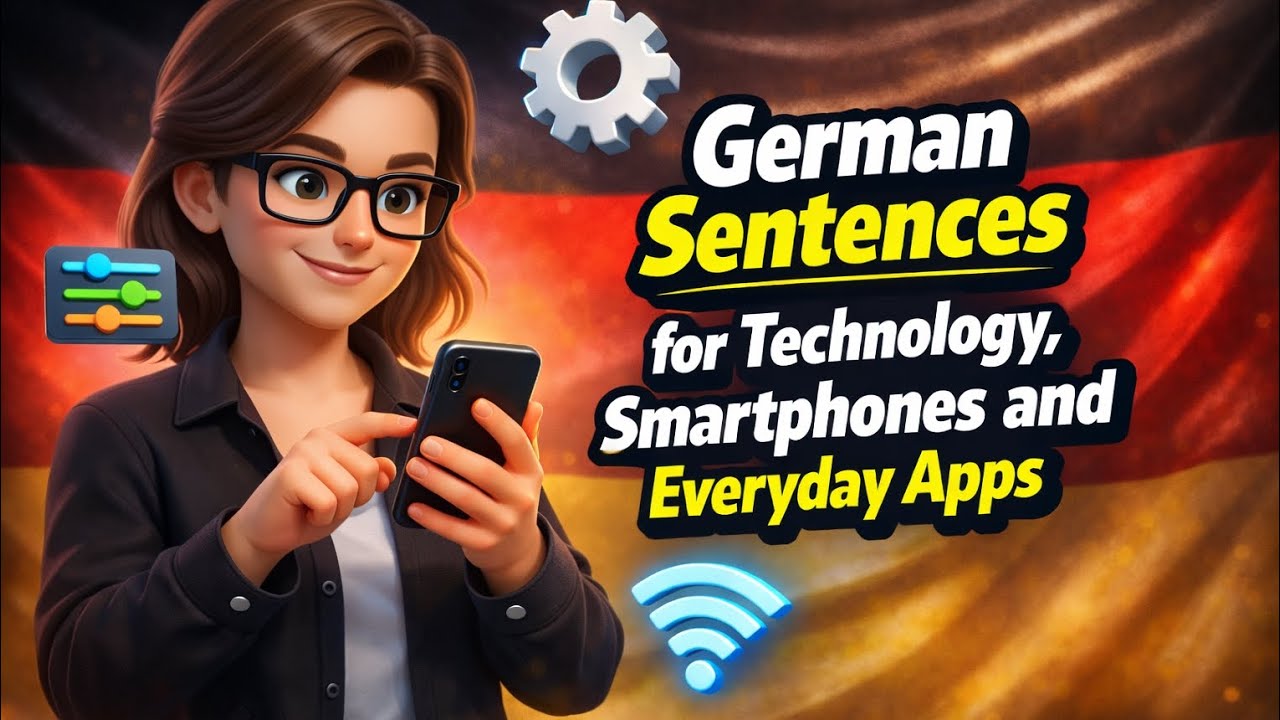 German Sentences for Technology, Smartphones Everyday Apps|für Technik, Smartphones & Apps im Alltag