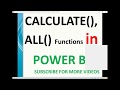 Calculate in DAX | ALL in DAX | DAX Tutorials for Beginners | power bi calculate