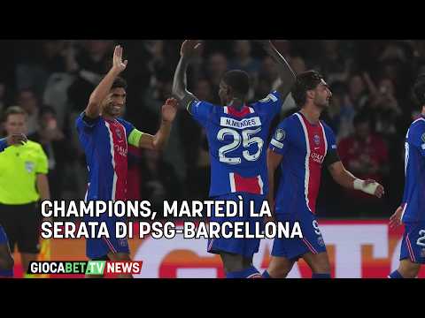 Video Europa - Champions, martedì la serata di PSG-Barcellona