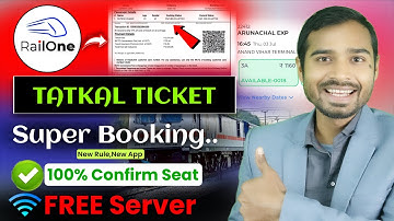 How to book Tatkal ticket from RailOne app | Confirm Tatkal ticket book | RailOne app ticket book