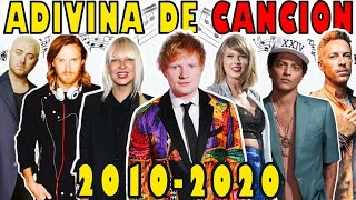 Adivina la canción 🎶 Las mejores canciones de 2010 - 2020 🎶 Mega cuestionario de música