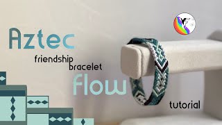 🗽Aztec based friendship bracelet/ full tutorial video screenshot 4