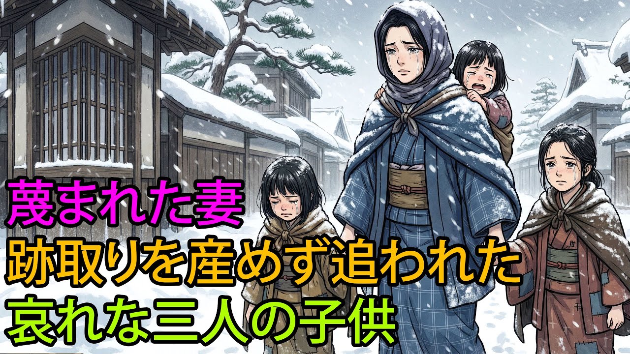 「跡取りを産めぬ」と、妻と三人の娘は追い出された。｜民話｜江戸時代｜江戸朗読｜昔話｜