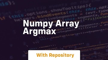 numpy array argmax