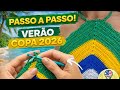 Ref:0Kt5seKElpM    passo a passo, cropped  frente �nica #brasil #croche #ver�o #copa vers�o canhoto.