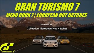LEARN GRAN TURISMO 7   Menu Book 7 European Hot Hatches