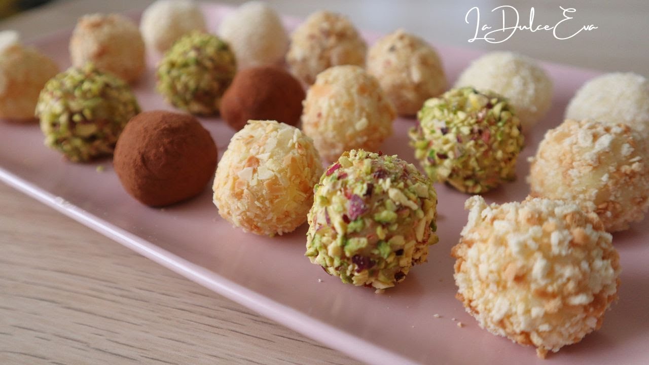 TRUFAS Super fáciles de Chocolate con leche y Chocolate Blanco / La Dulce Eva