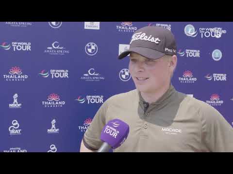 Christoffer Bring Friday English &amp; Danish Flash Interview 2023 Thailand Classic · Round 2