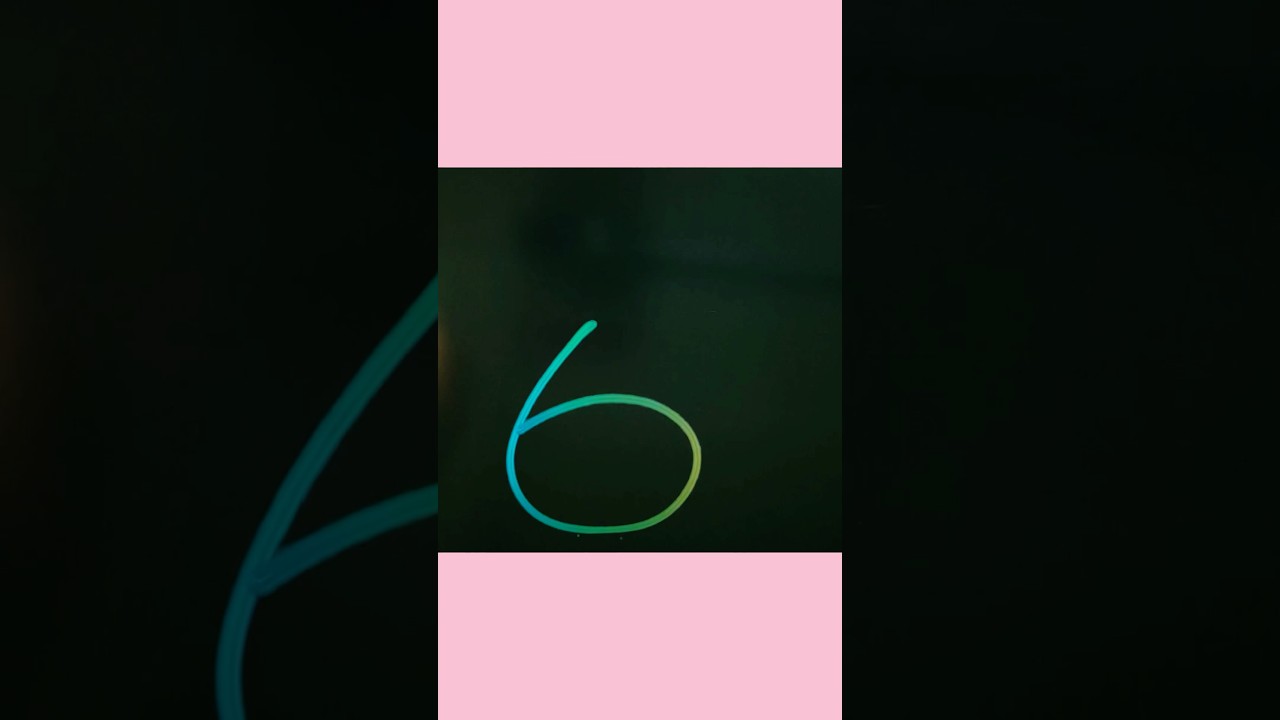 Elephant drawing with number 6 