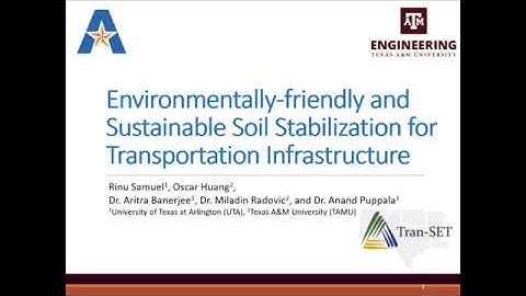Conference Presentation: Environmentally Friendly Stabilization Methods using Geopolymers