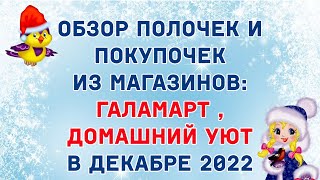 Обзор полочек и покупочек из магазинов: Галамарт, Домашний уют в декабре 2022