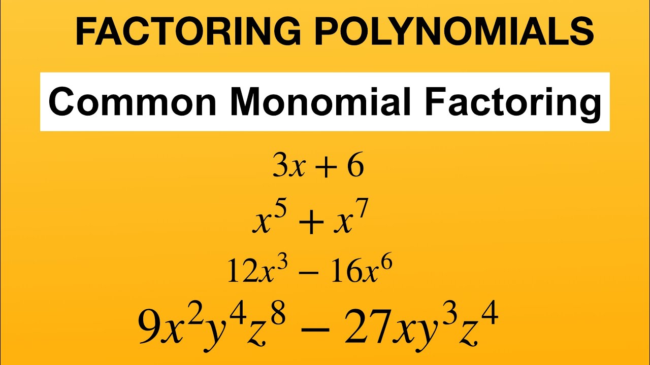 Gcf Of Monomials Worksheet