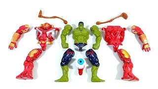 avengers superhero toys.. hulk buster vs siren head vs hulk smash.. merakit mainan..