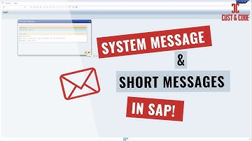 SAP System Message and Short Message - Create and Send [english]