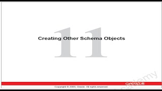 Oracle DBA ||Chapter 11||Creating others schema objects
