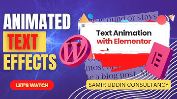 Amazing Animated Text using Elementor | Want to make eye-catching text effects for your website