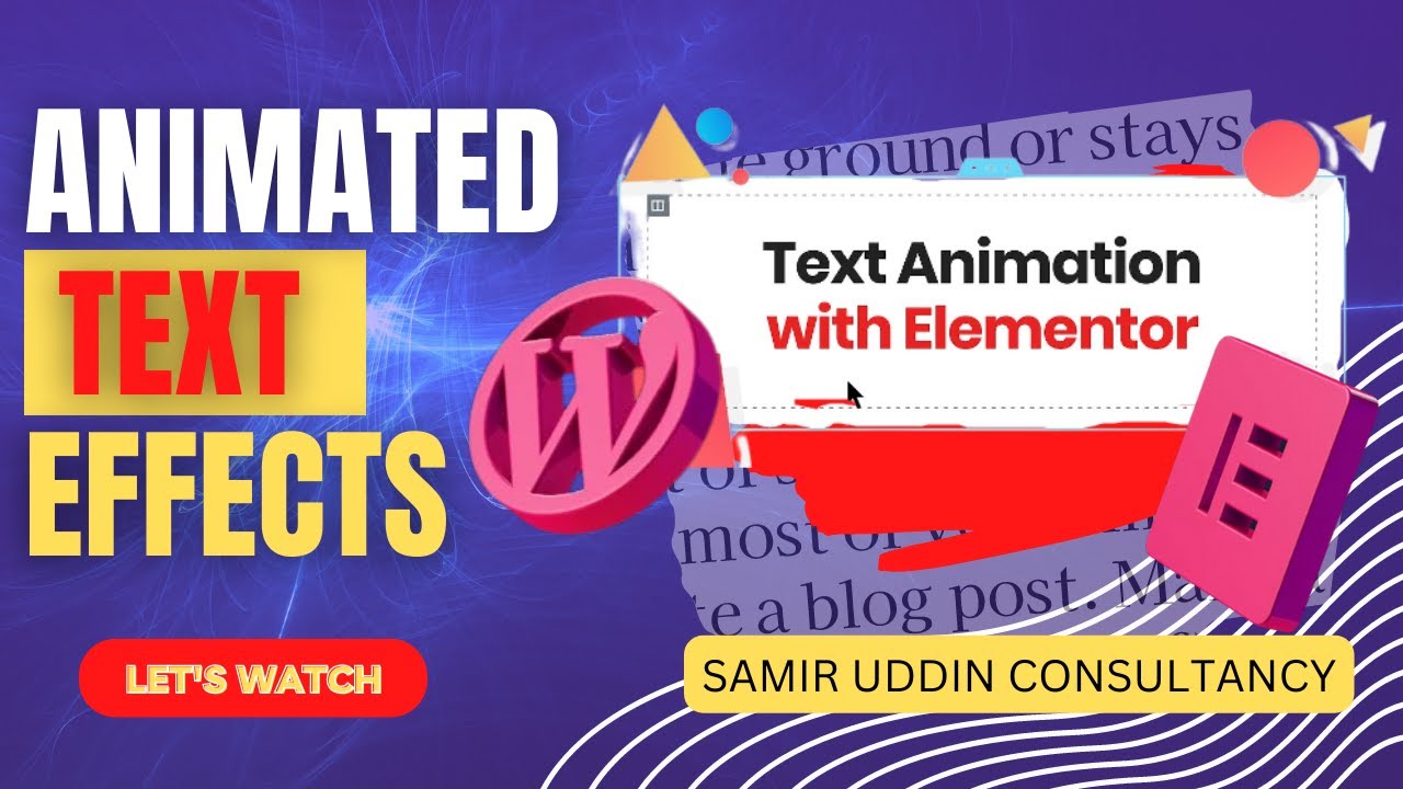 Amazing Animated Text using Elementor | Want to make eye-catching text ...