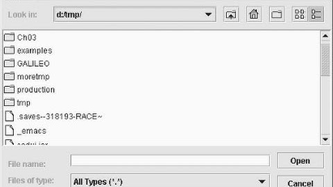 Open a file in java using JFileChooser Eclipse Tutorial