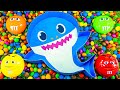 Oddly Satisfying Video | Baby Shark Bathtub Candy Mixing With Grid Balls & Playdoh Cutting ASMR