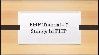 Famous PHP tutorial - 7  String in PHP Profile
