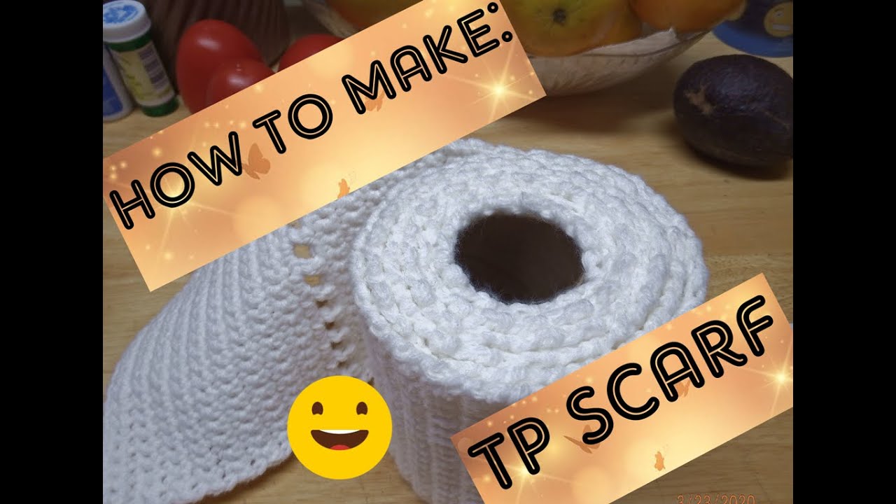How to crochet a Toilet Paper Scarf Tutorial for beginners crochet