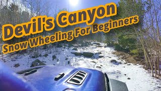 Snow Wheeling Skills in Devils Canyon