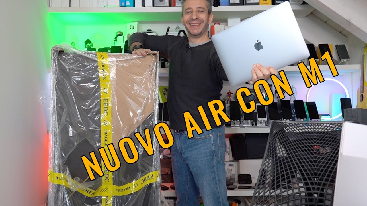 UNBOXING MacBook AIR M1 e MONITOR GIGANTE! con prime impressioni d'uso ...
