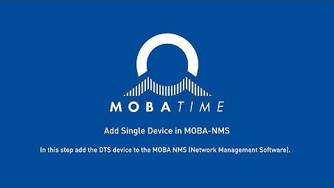 Add Single Device in MOBA NMS
