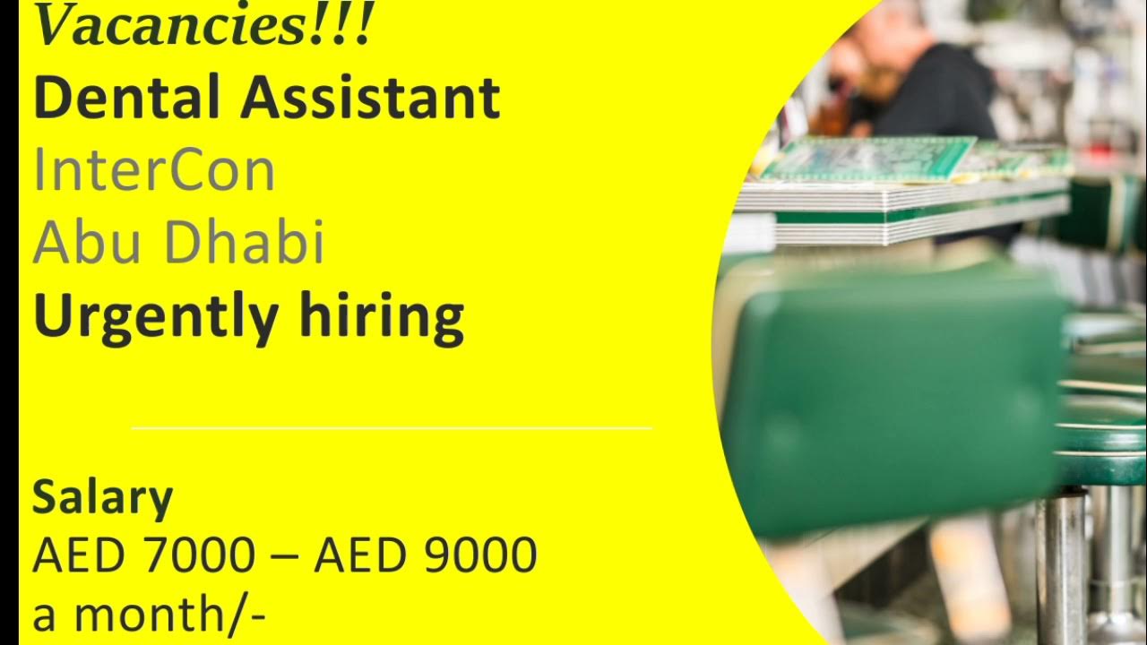 Dental assistant jobs Uae YouTube