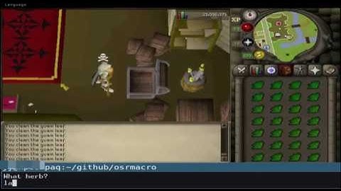 Auto herb cleaner for Runescape | Bot using Python2 and OpenCV