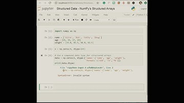 Structured Data - Numpy Structured Array || Python|| Numpy || Data Science || Machine Learning