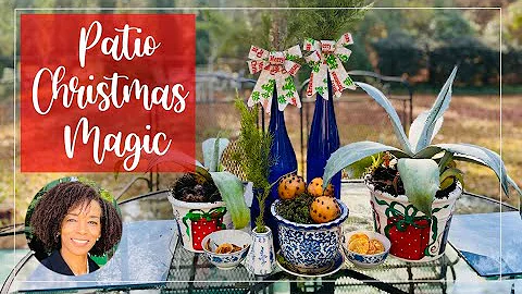 Vlogmas| Patio Christmas Magic ❄️ Snowflake Lights, Outdoor Table & Garden Hoop House Tour