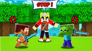 Baby Herobrine is Fighting Baby Zombie !