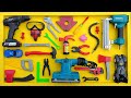 Collection of Repair Tools, Electric Drill, Electric Saw, Hammer With Wriench, Pliers, Hacksaw