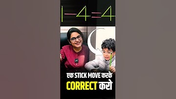 Move 1 Stick to solve this Equation 🤔✌️ #olympiad #quiz #puzzle #education #knowledge #neonschool