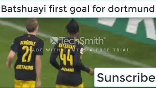 Michy Batshuayi first goal for dortmund/ batshuayi scores on debut vs koln fc